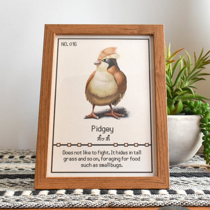 #016 Pidgey Pokedex Print