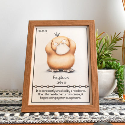 #054 Psyduck Pokedex Print