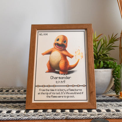 #004 Charmander Pokedex Print