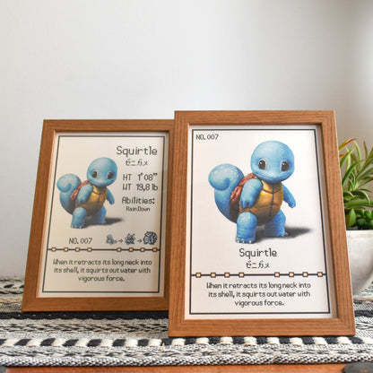 #007 Squirtle Pokedex Print