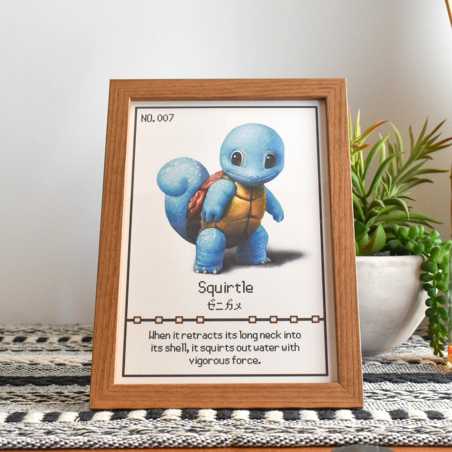 #007 Squirtle Pokedex Print