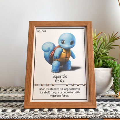 #007 Squirtle Pokedex Print