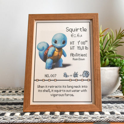 #007 Squirtle Pokedex Print