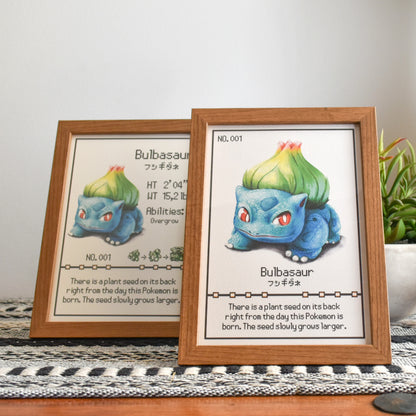 #001 Bulbasaur Pokedex Print