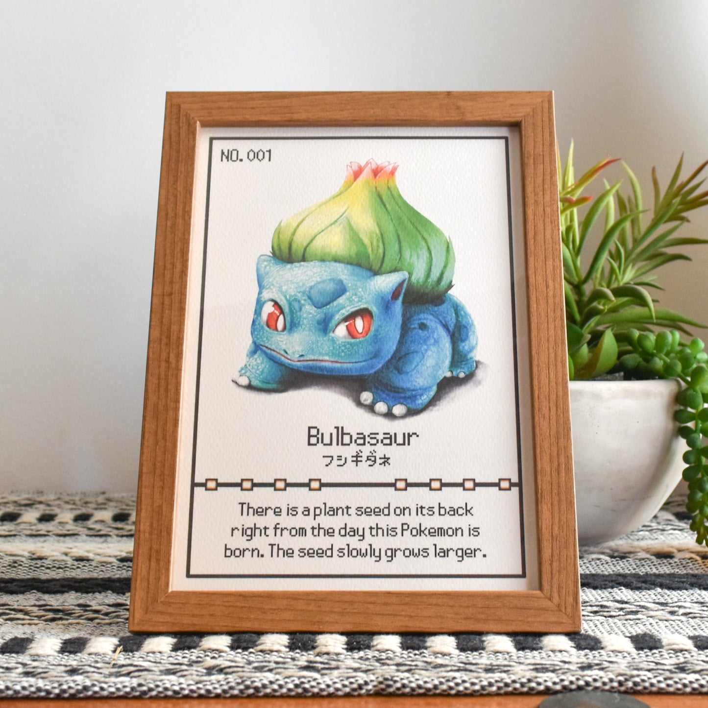 #001 Bulbasaur Pokedex Print