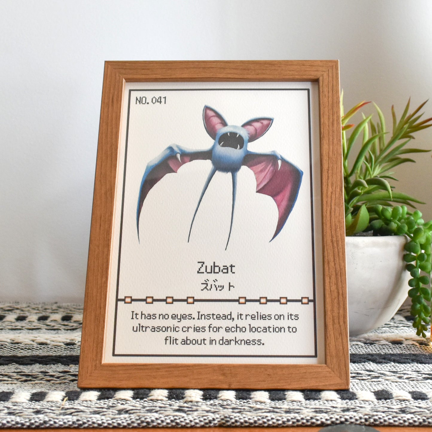 #041 Zubat Pokedex Print