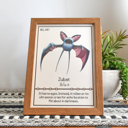 #041 Zubat Pokedex Print