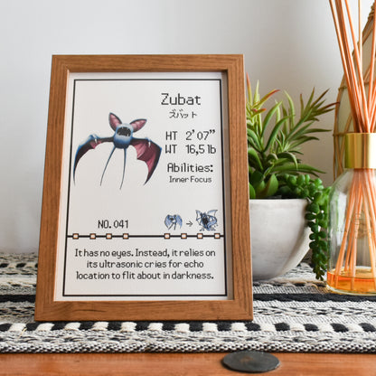 Zubat Pokedex Print