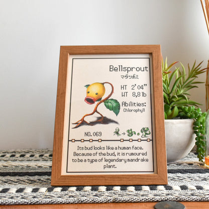 #069 Bellsprout Pokedex Print