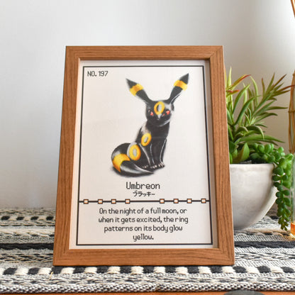 #197 Umbreon Pokedex Print