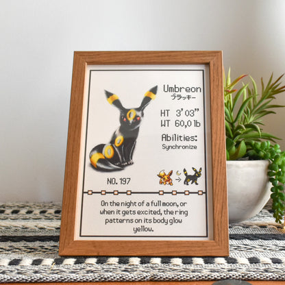 #197 Umbreon Pokedex Print