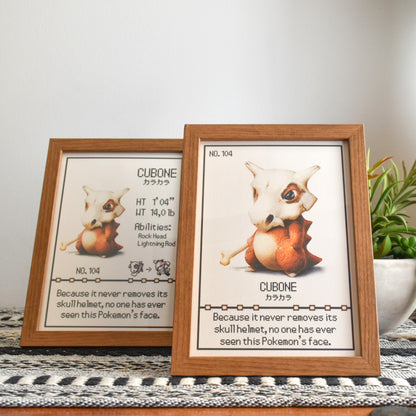 #104 Cubone Pokedex Print
