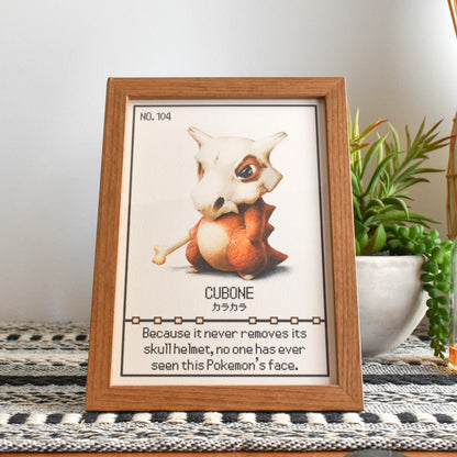 #104 Cubone Pokedex Print
