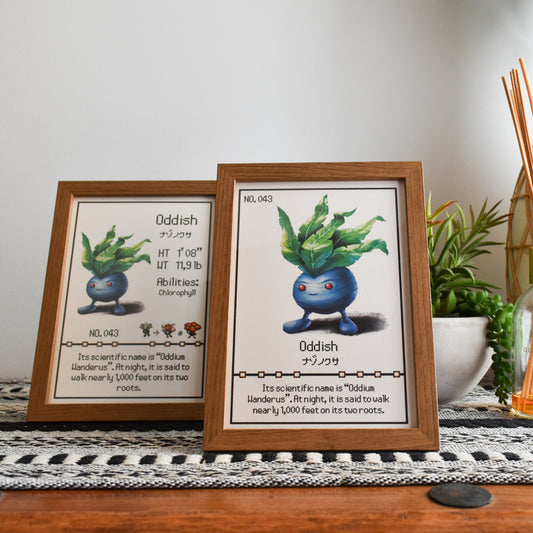 Oddish Pokedex Print