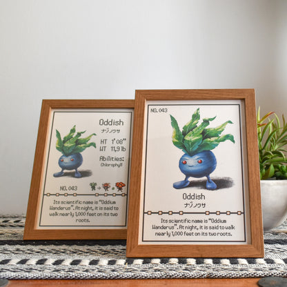 #043 Oddish Pokedex Print