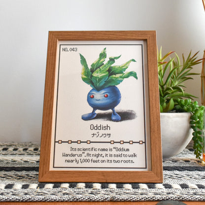 #043 Oddish Pokedex Print