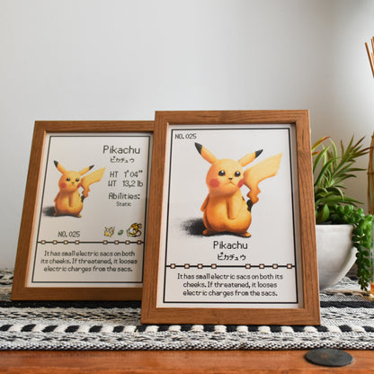 Pikachu Pokedex Print