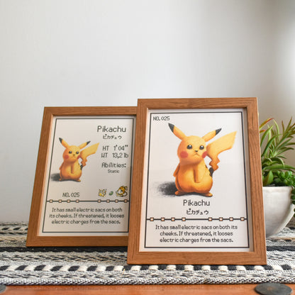 #025 Pikachu Pokedex Print