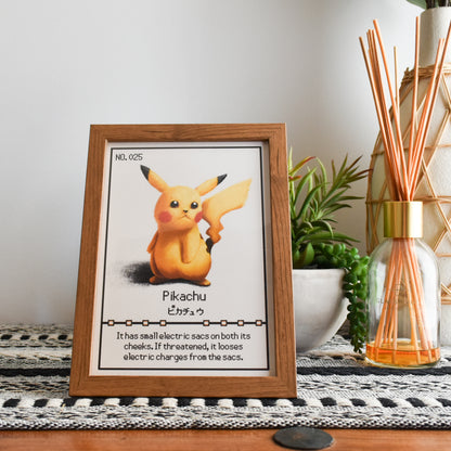 Pikachu Pokedex Print