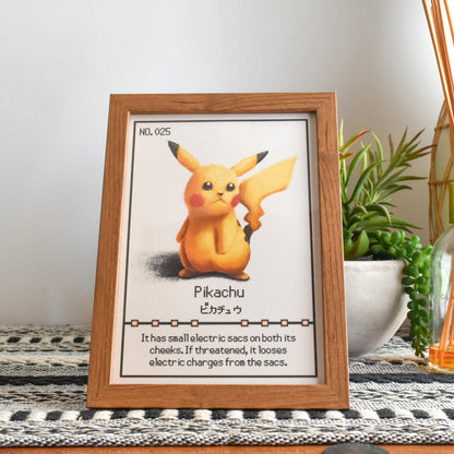 #025 Pikachu Pokedex Print