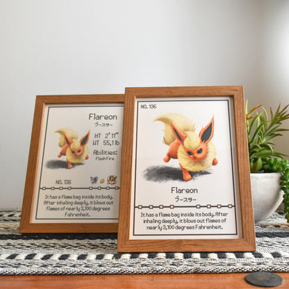 #136 Flareon Pokedex Print