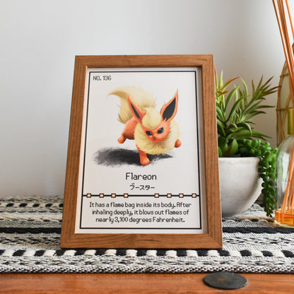 Flareon Pokedex Print
