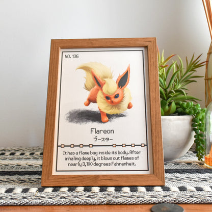 #136 Flareon Pokedex Print
