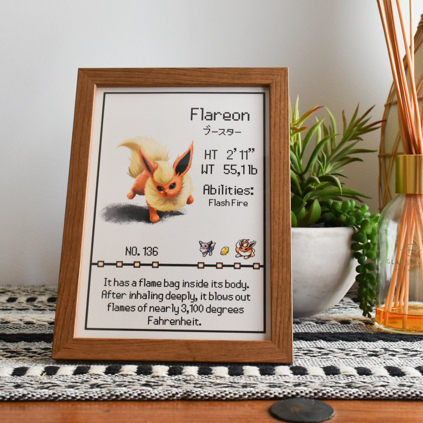 Flareon Pokedex Print