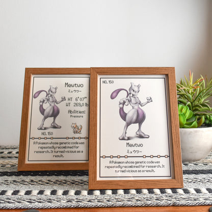 #150 Mewtwo Pokedex Print