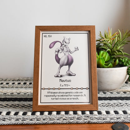 Mewtwo Pokedex Print