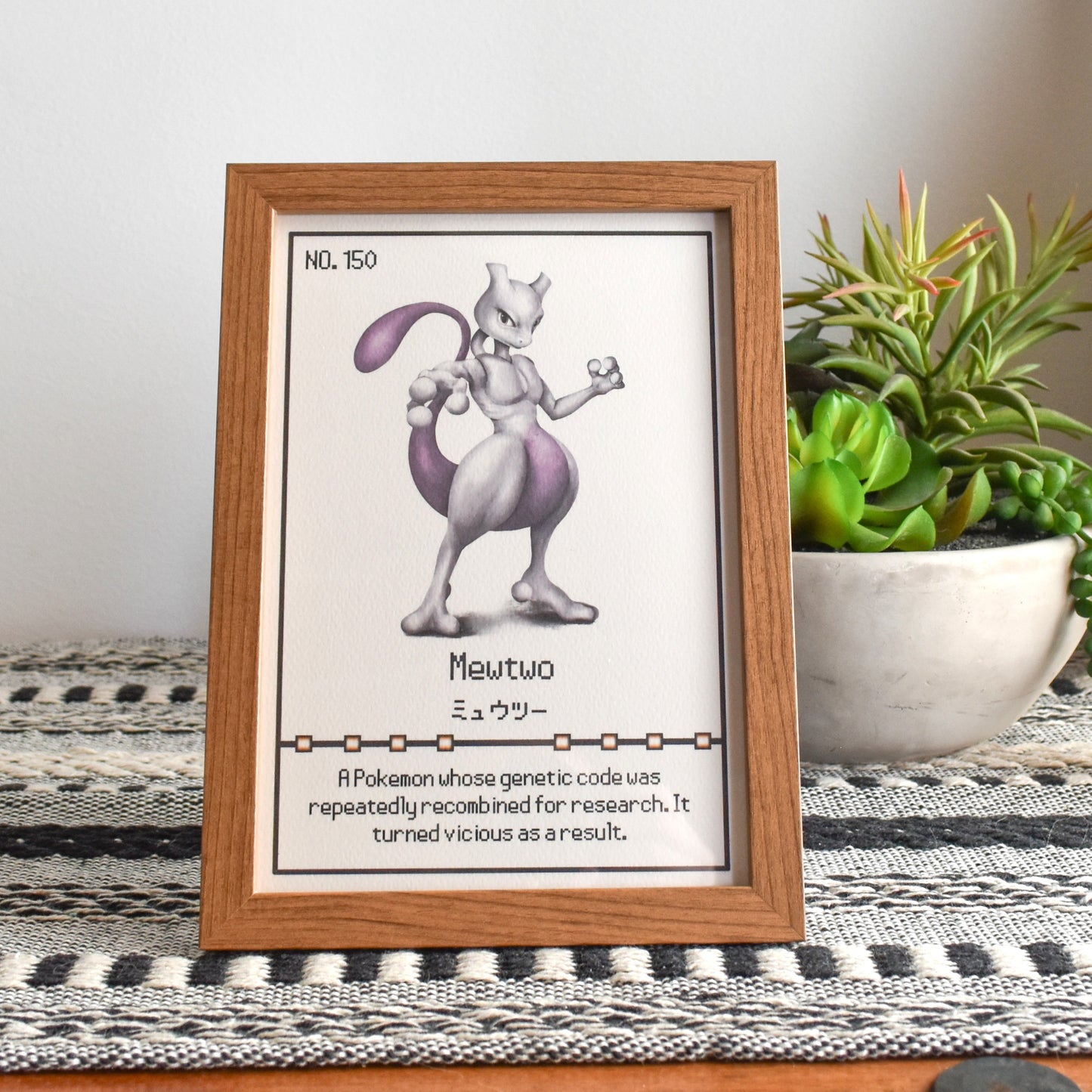 #150 Mewtwo Pokedex Print