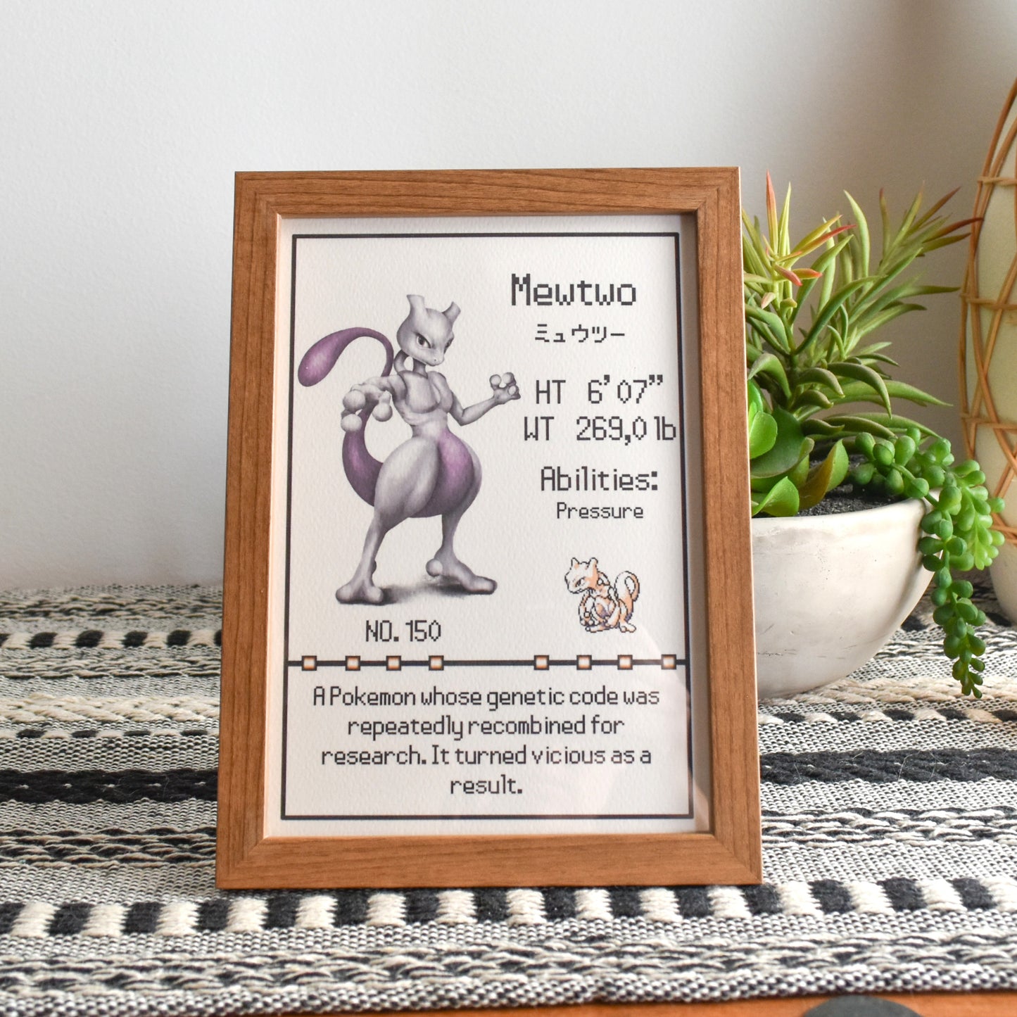 #150 Mewtwo Pokedex Print