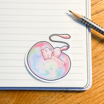 showing the basic variant by itself for the pokemon mew sticker