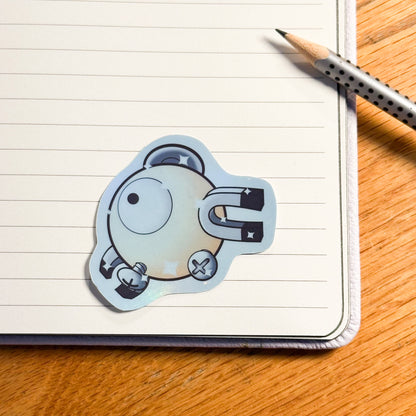 showing the shiny variant  for the pokemon magnemite sticker