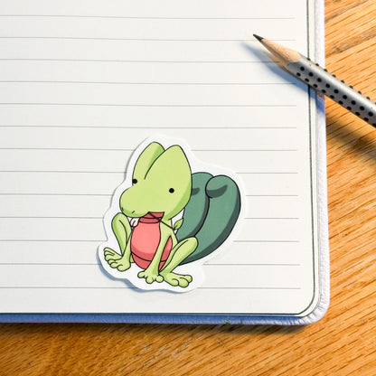 showing the treecko variant by itself or the derpy pokemon stickers of bulbasaur, Chikorita, treecko, turtwig, snivy, chespin, grooky, rowlett, sprigatito
