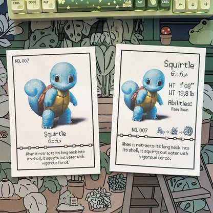 Squirtle Pokedex entry print A5