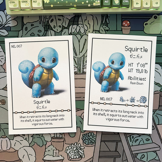 Squirtle Pokedex entry print A5