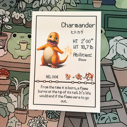 Charmander Pokedex entry print A5