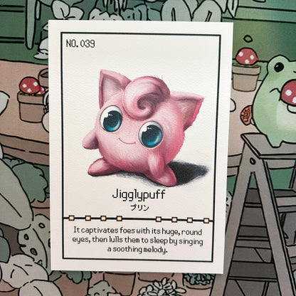 Jigglypuff Pokedex entry print A5