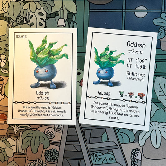 pokemon Oddish pokedex prints