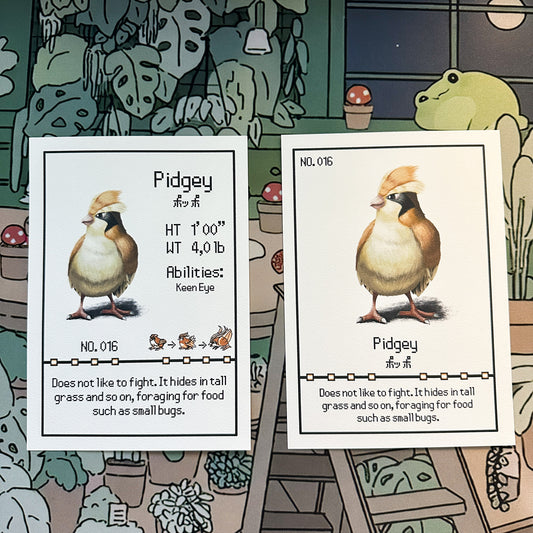 Pidgey Pokedex entry print A5