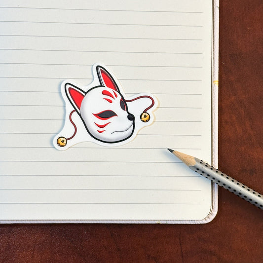 Fox mask vinyl sticker