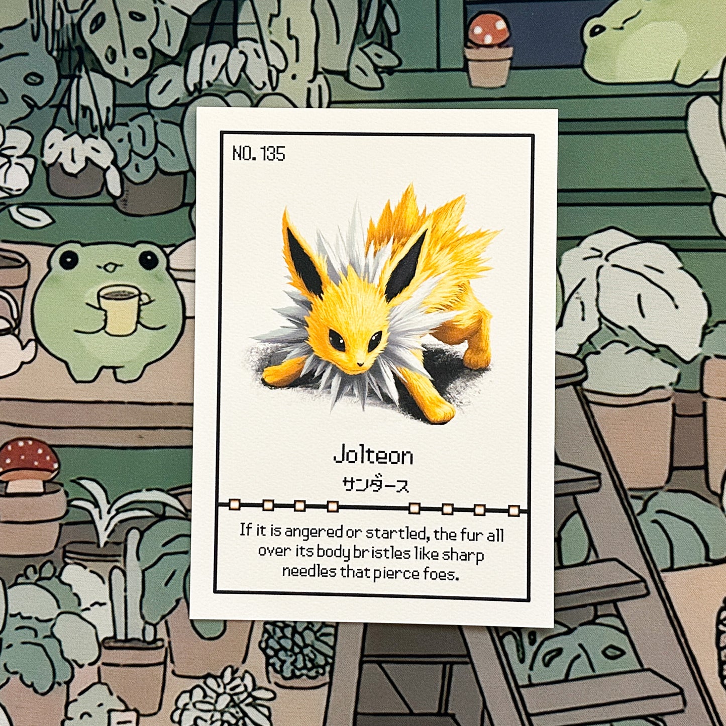 Jolteon Pokedex entry print A5