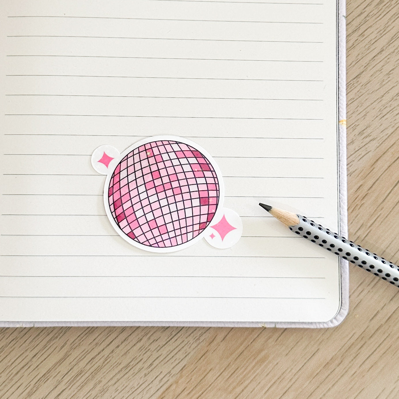 Glitter Disco Ball Vinyl Sticker
