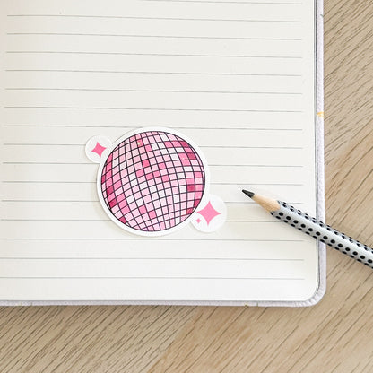 Glitter Disco Ball Vinyl Sticker