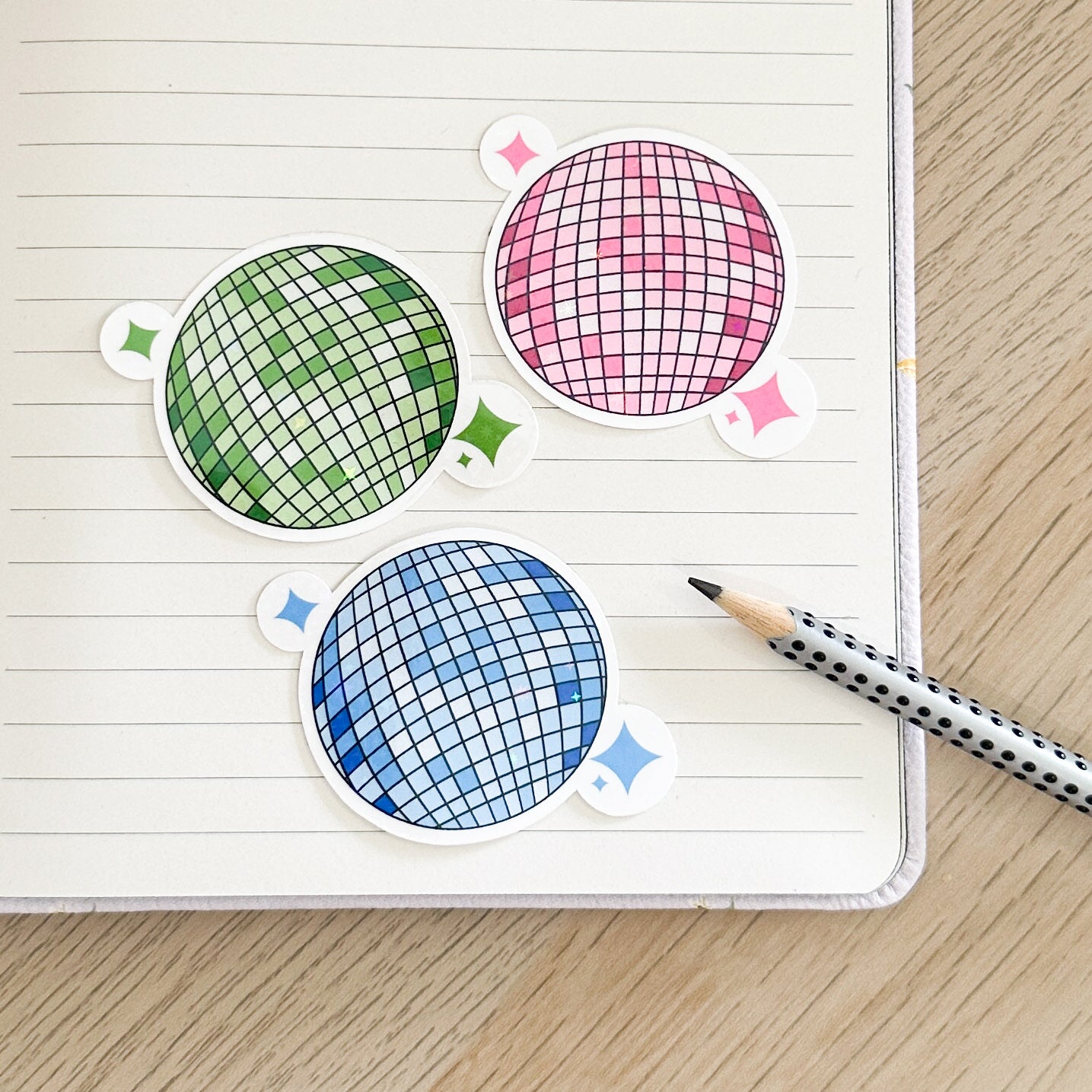 Glitter Disco Ball Vinyl Sticker