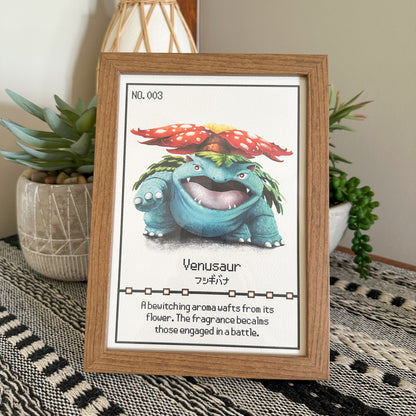 #003 Venusaur Pokedex Print