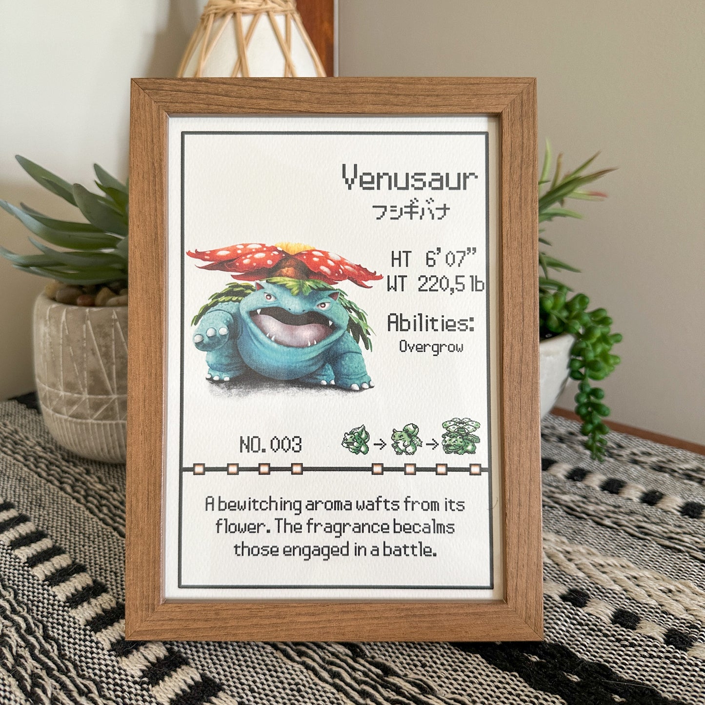 #003 Venusaur Pokedex Print