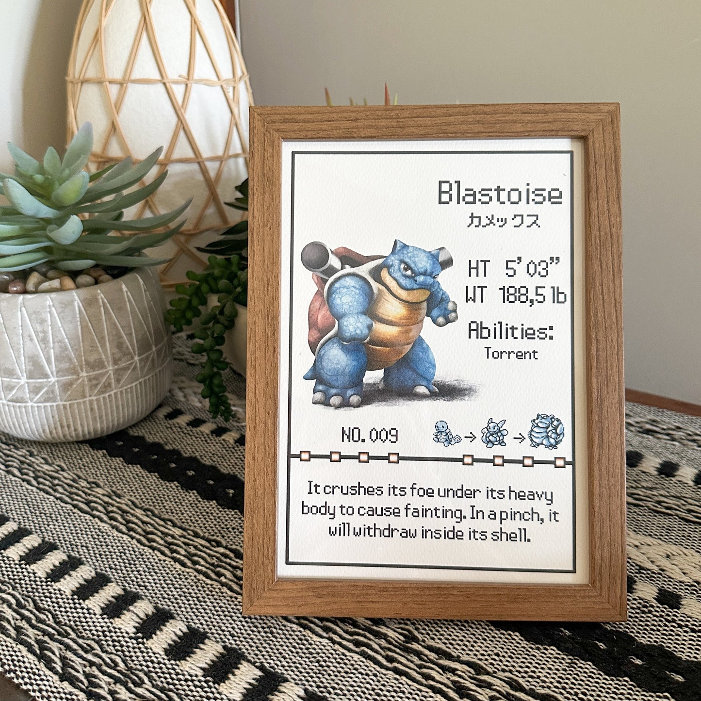 #009 Blastoise Pokedex Print
