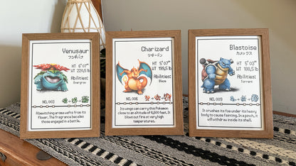 #009 Blastoise Pokedex Print